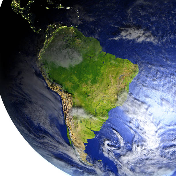 istock South America on realistic model of Earth 655641188