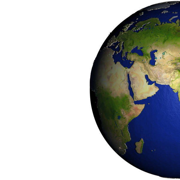istock Middle East on model of Earth with embossed land 655641216