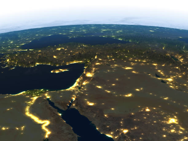 istock Middle East at night on planet Earth 655641378