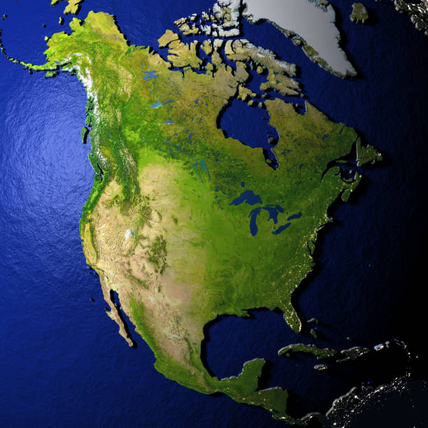 istock North America on model of Earth with embossed land 655641744