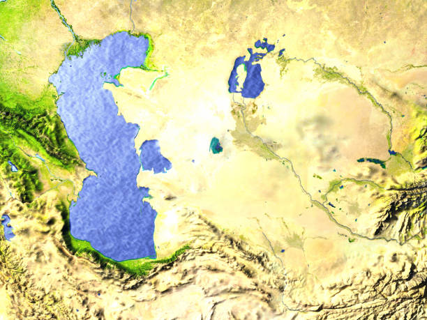 istock Central Asia on realistic model of Earth 655643926
