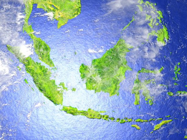 istock Malaysia on realistic model of Earth 655643980