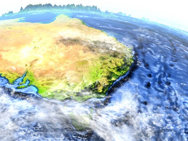 istock East coast of Australia on Earth - visible ocean floor 655644012