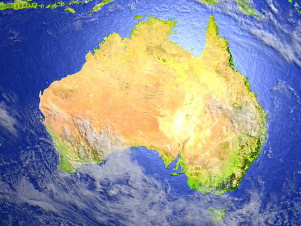 istock Australia on realistic model of Earth 655644178