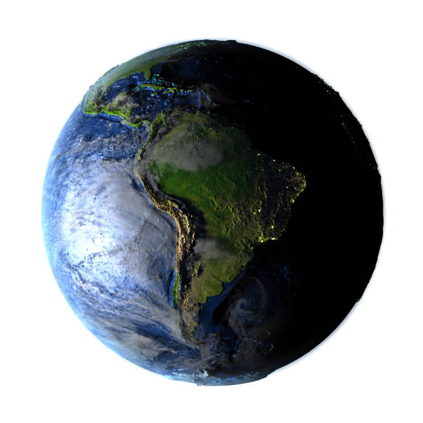 istock South America on Earth isolated on white 655644204