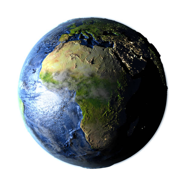 istock Africa on Earth isolated on white 655644212