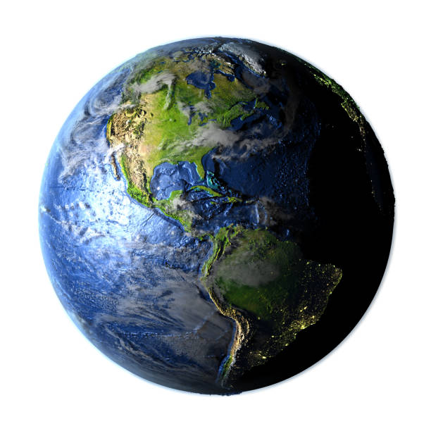 istock Americas on Earth isolated on white 655644226