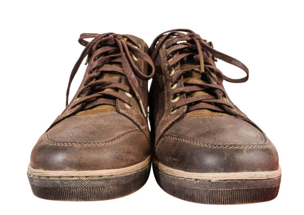 istock Men's leather shoes on a white background 655647802