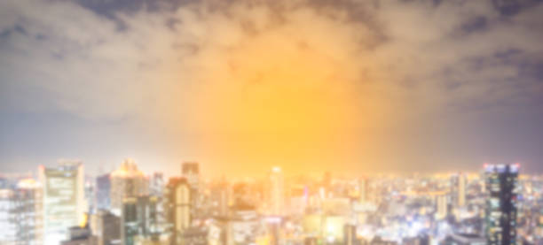 istock Abstract blur Osaka night view in Osaka,Japan 655648842