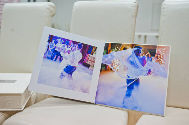 istock white leather wedding book and album 655649178