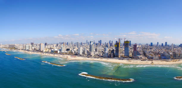 istock Tel Aviv Coastline - Aerial view 655651348