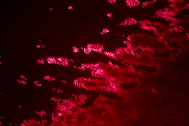 istock red light reflections at sea in the night 655651408