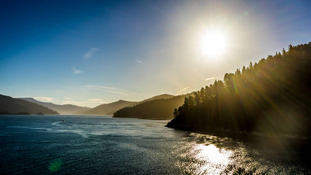 Marlborough Sounds, New Zealand sunet