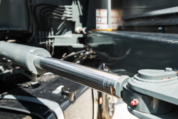 istock Crane hydraulics for lifting and holding the machine 655663122