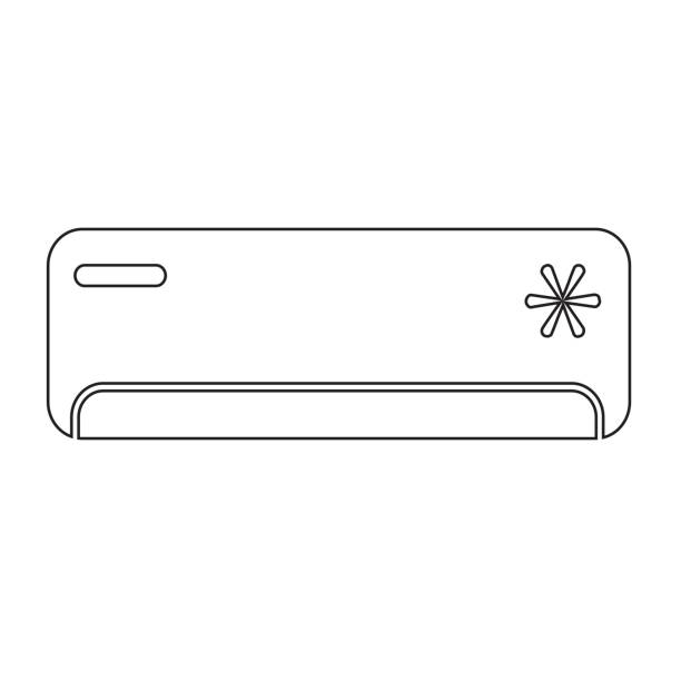 ilustrações de stock, clip art, desenhos animados e ícones de air conditioner icon illustration design - 13603