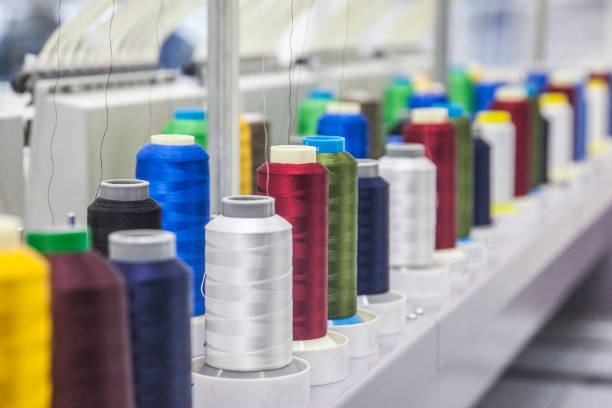fábrica textil textura - rayon fotografías e imágenes de stock