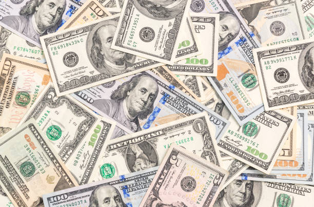 istock Background of american dollars. 655678552