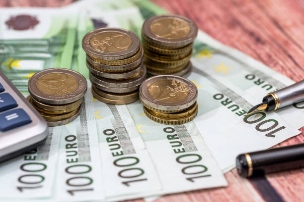 istock Many different banknotes of Euro currency. close up 655680988