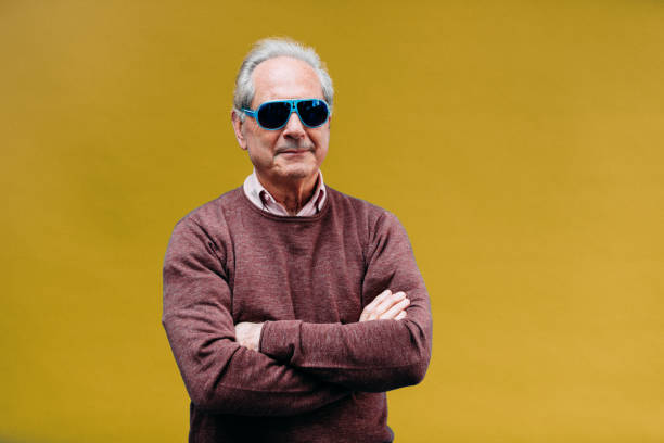 istock Funny senior businessman portrait 655681924