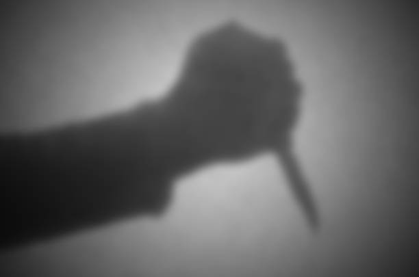 istock Silhouette behind a transparent paper, blurred 655686290