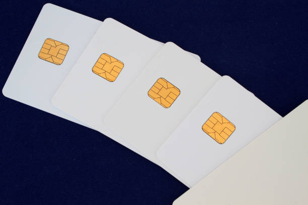 istock Group of credit card on the blue background. 655692548