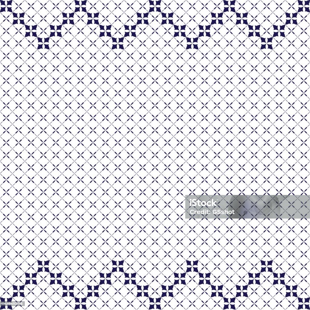 Blue White Vector Pattern Seamless Blue And White Vector Pattern Stock Illustration - Download ...