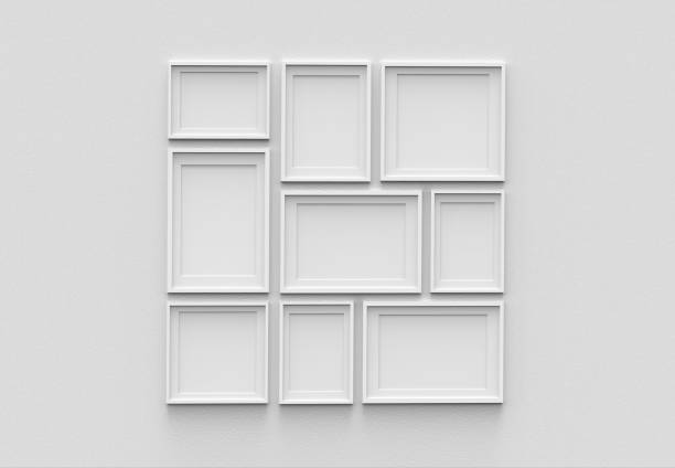 istock Picture frame isolated on white drywall background. 655696330
