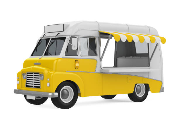istock Yellow Food Truck Isolated 655696776