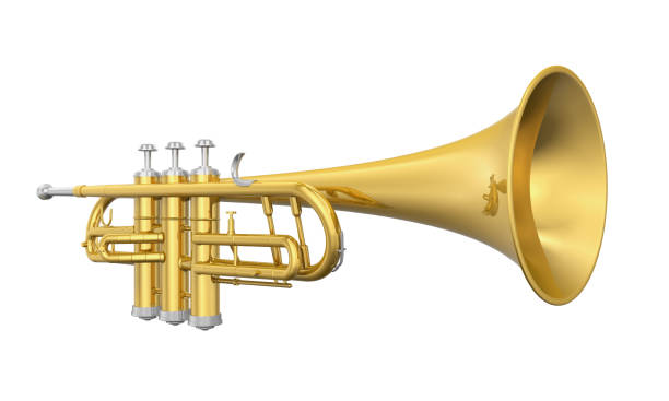 istock Golden Trumpet Isolated 655703612