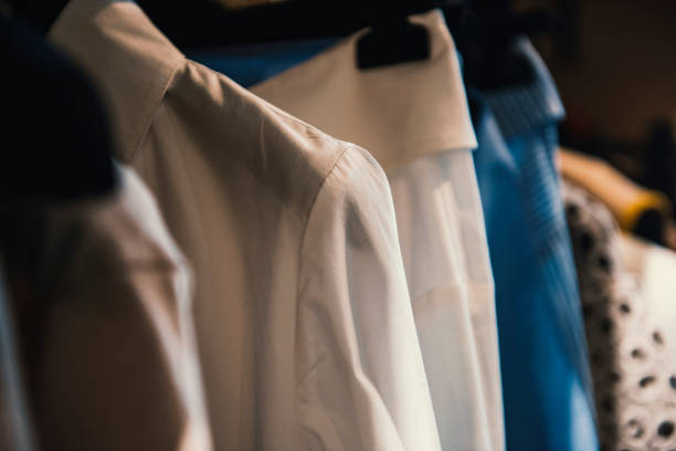 istock Women clothes on racks in a boutique store 655705074