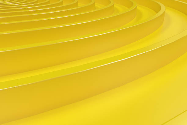 istock Yellow concentric spiral on yellow background 655707176