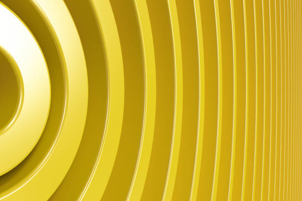 istock Yellow concentric spiral on yellow background 655707488