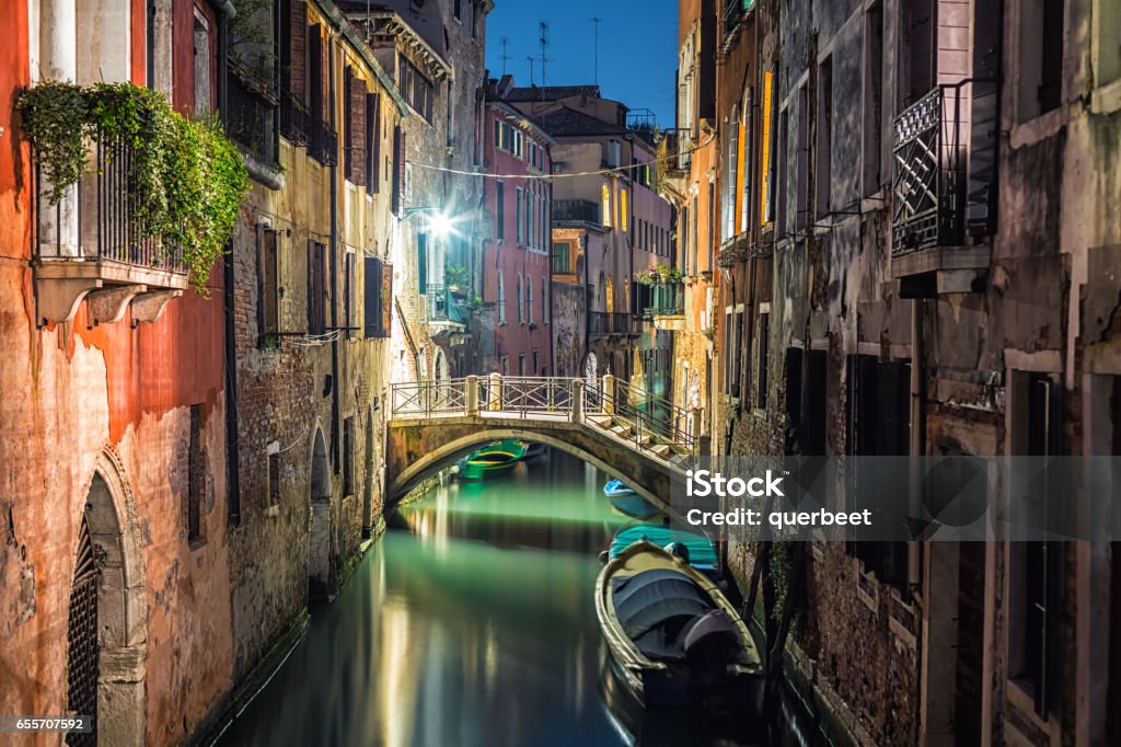 Venedig at night Venice - Italy Stock Photo