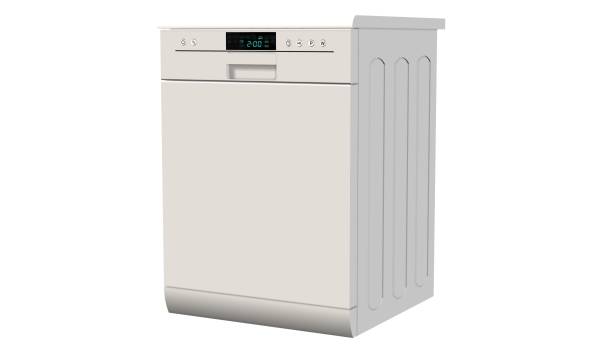 istock Modern freestanding dishwasher isolated on white 655707766