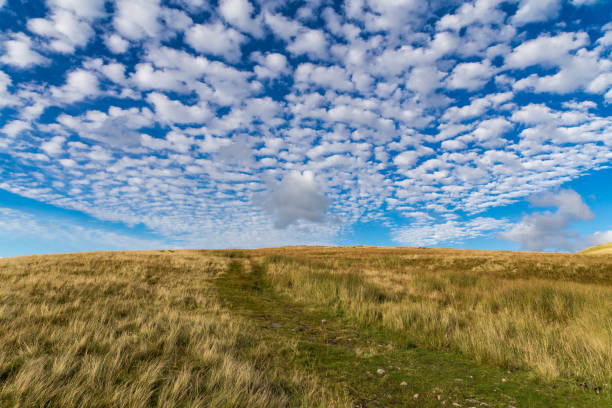 cloudy landscape in the yorkshire dales, uk - kirkby stephen imagens e fotografias de stock