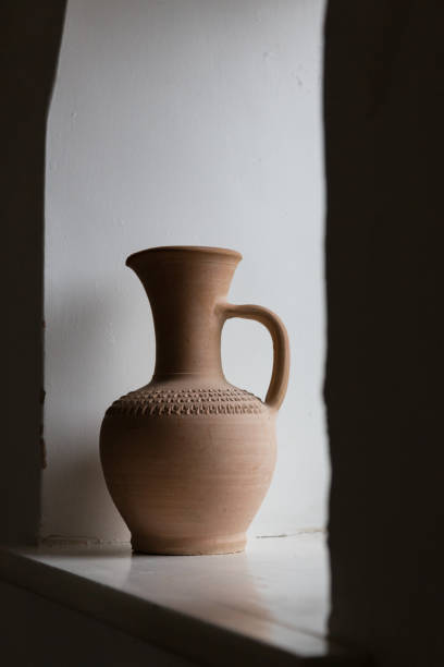 istock Clay vintage greek vase 655707986