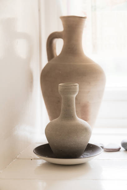 粘土ヴィンテージギリシャの花瓶 - terra cotta pot ストックフォトと画像