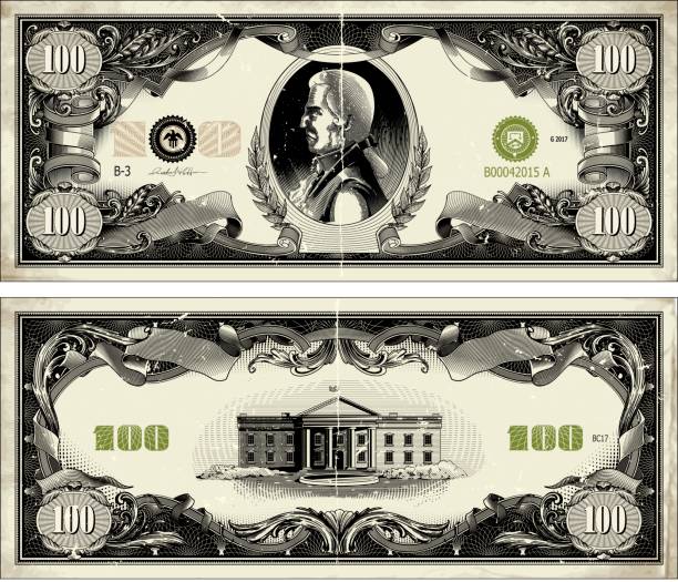 Dollar Bill Design Dollar Bill Design, front side, back side. Eps9 currency us paper currency dollar one dollar bill stock illustrations