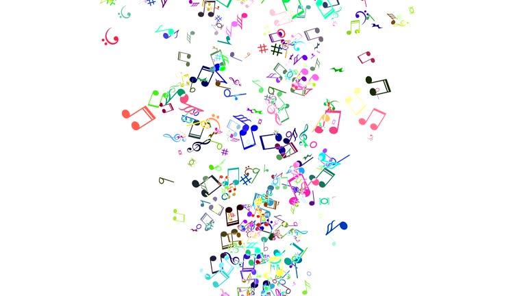 Music Notes Loop 230+ Music Notes On White Stock Videos and Royalty-Free Footage - iStock