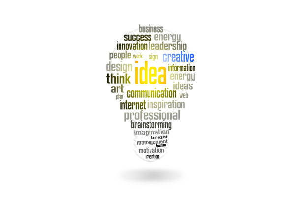 istock innovative business concepts made with words and light bulb on white backgrounds, isolated 655718208