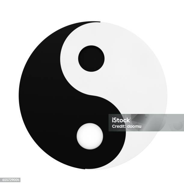 Yin Yang Symbol Of Harmony And Balance 3d Rendering Stock Photo - Download Image Now