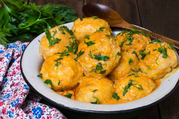 istock Tasty meatballs in sauce 655734258