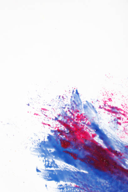 istock Abstractionism, modern art, red and blue color mix 655740652