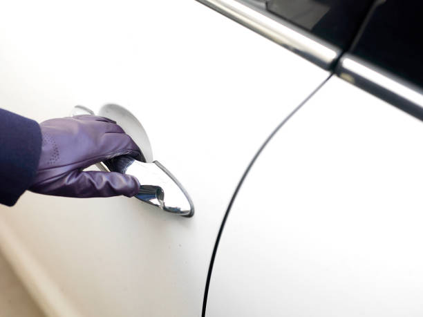 istock Female Drive Opening Car 655748590