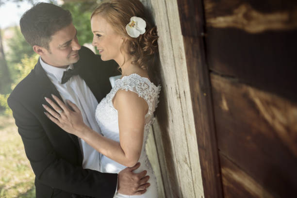 istock Beautiful bride and groom before wedding 655758062