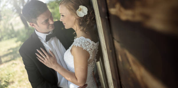 istock Beautiful bride and groom before wedding 655758070