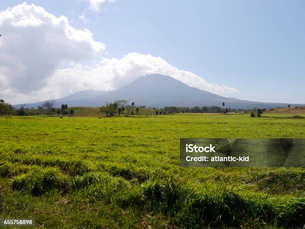 Volcano Ricon De La Vieja Costa Rica Stock Photo - Download Image Now - Agricultural Field, Agriculture, Cloud - Sky