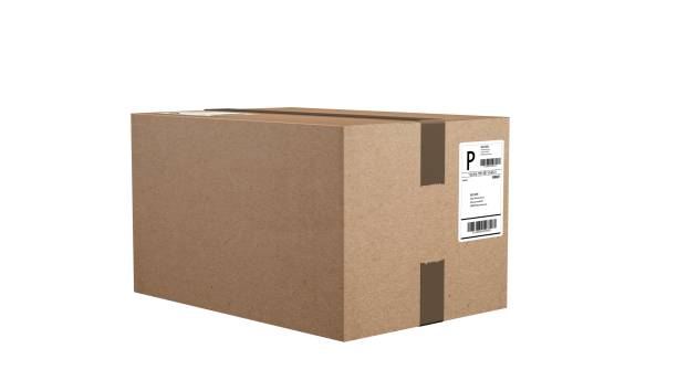 istock Shipping cardboard box  isolated on white 655767088