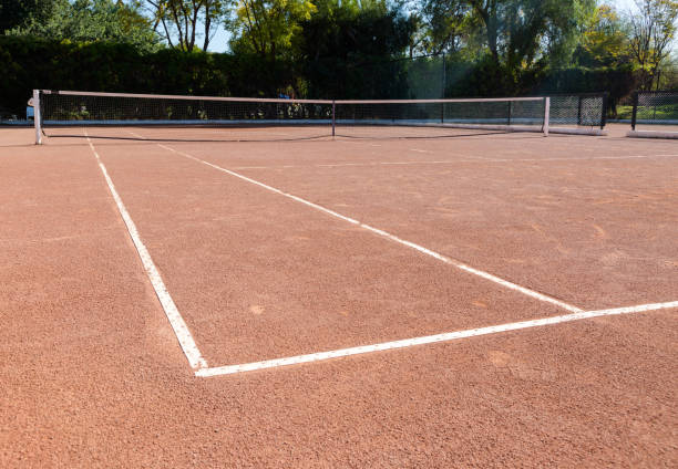 istock Tennis court edge 655770402
