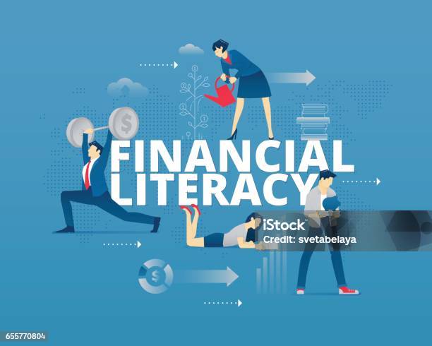 Financial Literacy Typographic Poster Stock Illustration - Download Image Now - Financial Literacy, Education, Finance